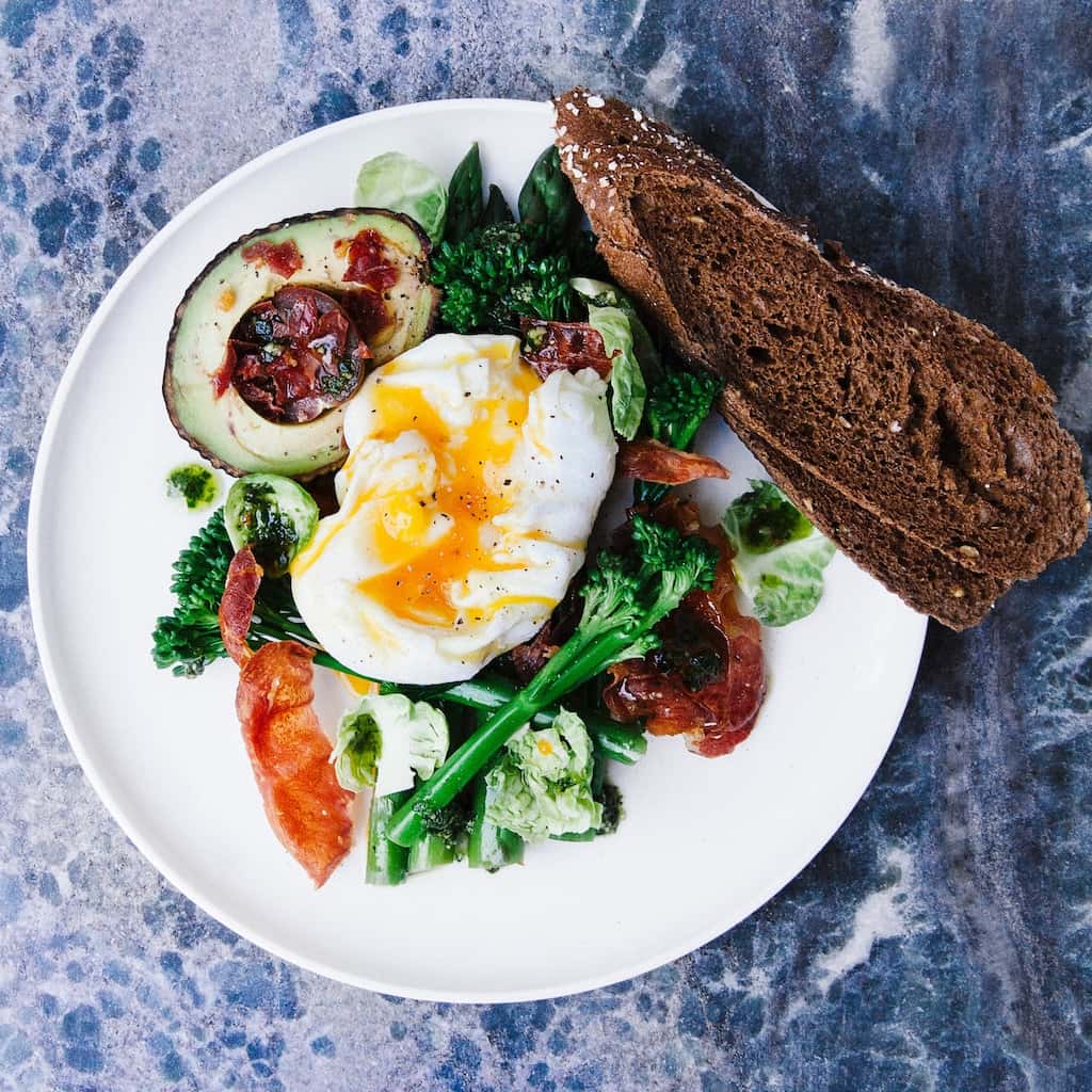 Egg and garden plate